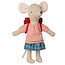 Maileg Maileg Tricycle mouse big sister with bag Red