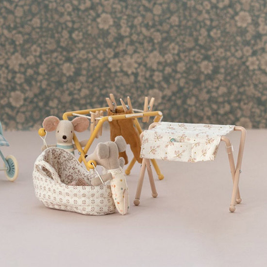 Maileg Maileg drying rack with pegs Ocher