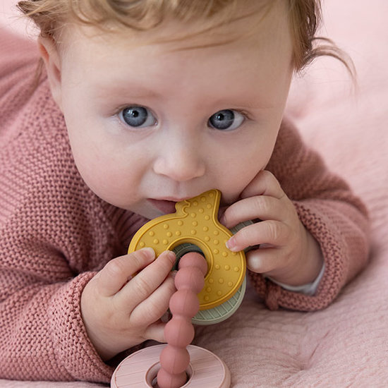 Little Dutch Little Dutch teething ring teething toy keychain Pink