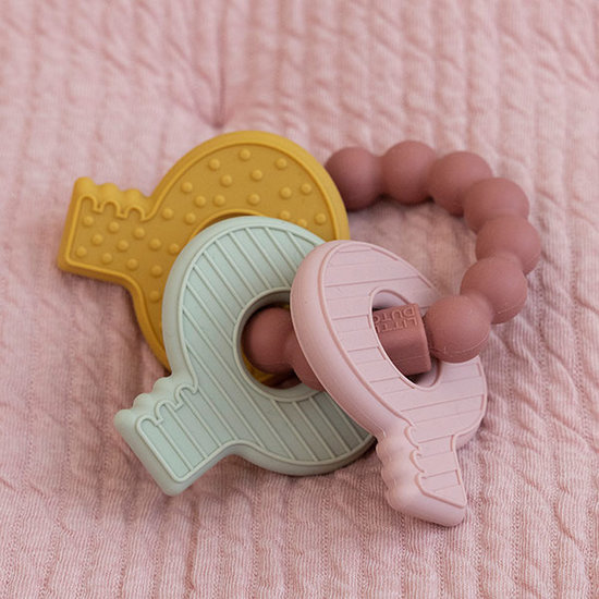 Little Dutch Little Dutch teething ring teething toy keychain Pink