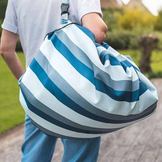 Play and Go Play and Go play mat - bag Outdoor Blue/Green Stripes