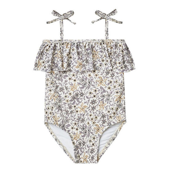 Rylee and Cru Maillot de Bain Ruffle Blue Floral Rylee and Cru