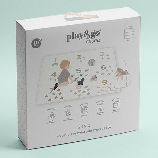 Play and Go Tapis puzzle et boîte de rangement Numbers 2 en 1 Play and Go EEVAA