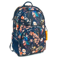 Stones and Bones backpack Aspen Blossoms Indigo