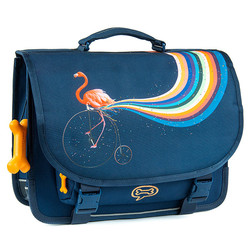 Stones and Bones school bag Lily PL Penny Flamingo Indigo