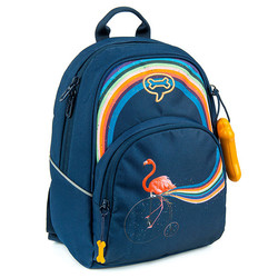 Stones and Bones backpack Laurel Penny Flamingo Indigo