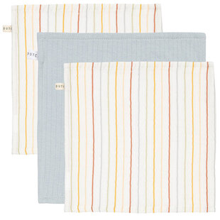 Little Dutch monddoekjes Vintage Sunny Stripes/Pure Soft Blue