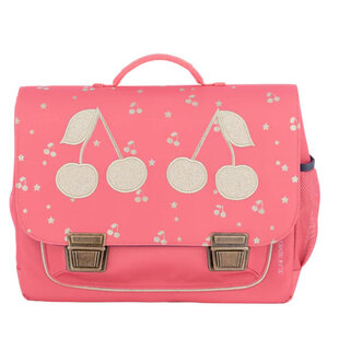 Jeune Premier school bag Classic Midi Cherry Glitter Pink