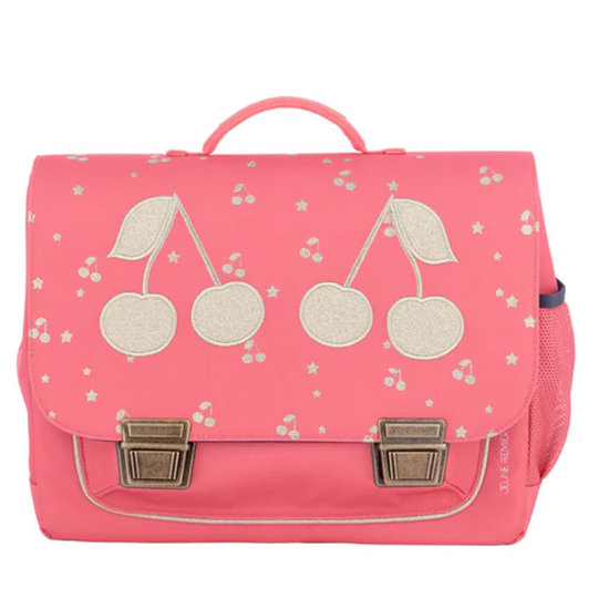 Jeune Premier boekentas Jeune Premier school bag Classic Midi Cherry Glitter Pink