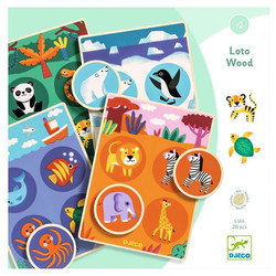 Jeu de Loto animaux du monde Djeco Loto Wood