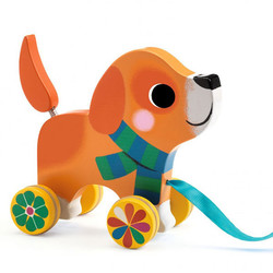 Djeco pull along toy dog Lou