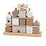 Label Label Label Label stapelblokken huis Nougat