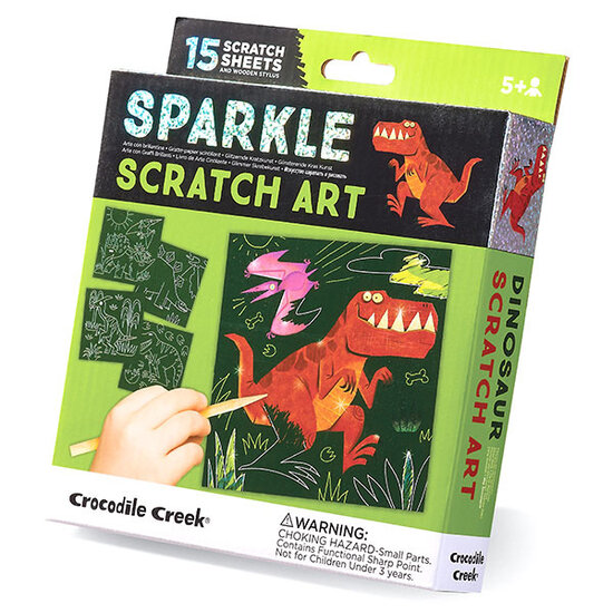 Crocodile Creek Crocodile Creek Sparkle Cartes à gratter Dinosaur