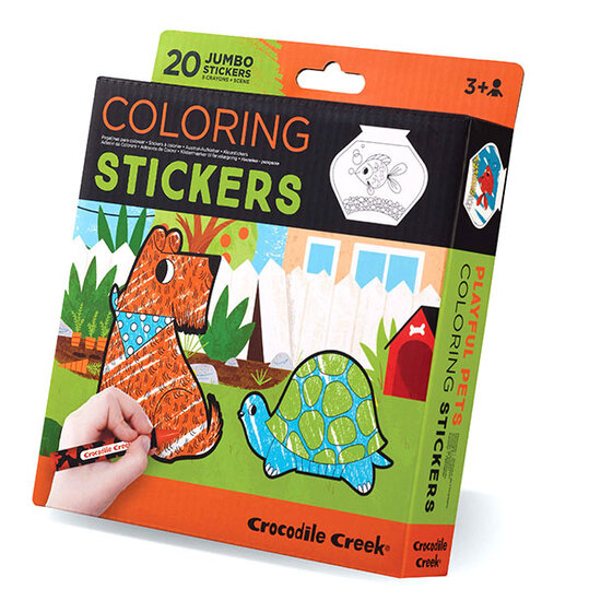 Crocodile Creek Crocodile Creek inkleur stickers Playful Pets