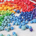Grimm's Grimm's 60 Wooden Beads Rainbow