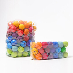 Grimm's 96 Large Wooden Beads Rainbow