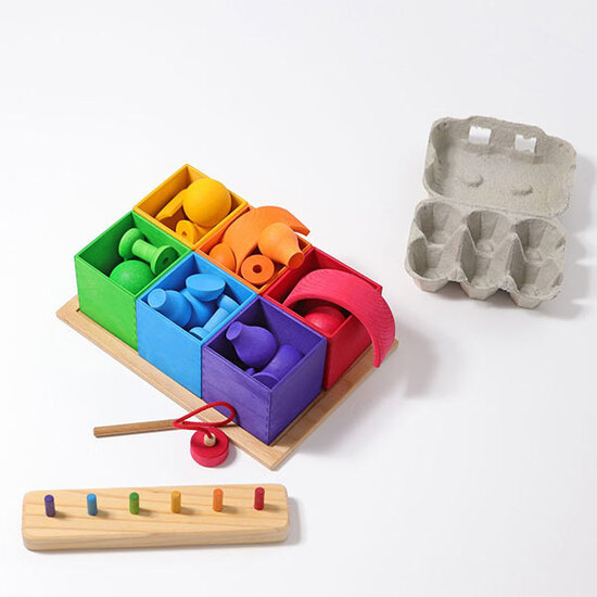 Grimm's Grimm's 6-piece sorting helper in rainbow colours