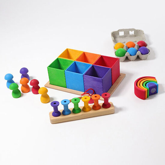 Grimm's Grimm's 6-piece sorting helper in rainbow colours