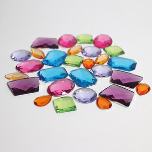 Grimm's 28 giant acrylic glitter stones