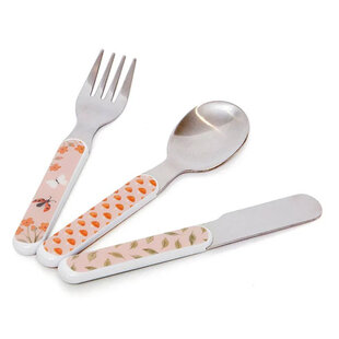 Petit Monkey Kinderbesteck animal craddle pink