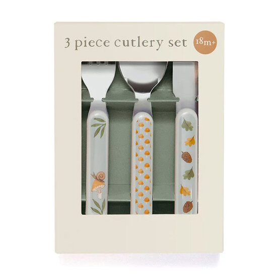 Petit Monkey Petit Monkey cutlery animal craddle dove blue