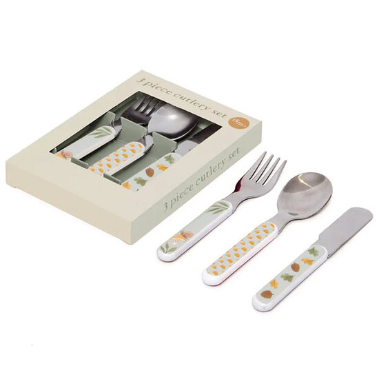 Petit Monkey Petit Monkey cutlery animal craddle dove blue