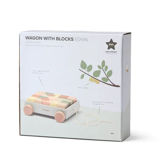 Kid's Concept Kids Concept wagon with blocks EDVIN