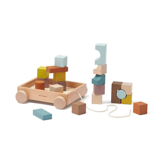 Kid's Concept Kids Concept wagon with blocks multi NEO