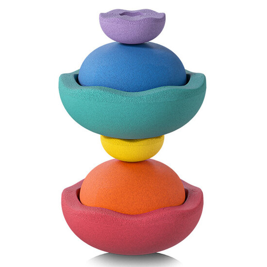 Stapelstein Stapelstein Inside Rainbow Classic set van 6