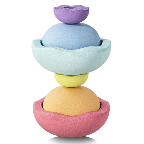 Stapelstein Stapelstein Inside Rainbow Pastel set van 6