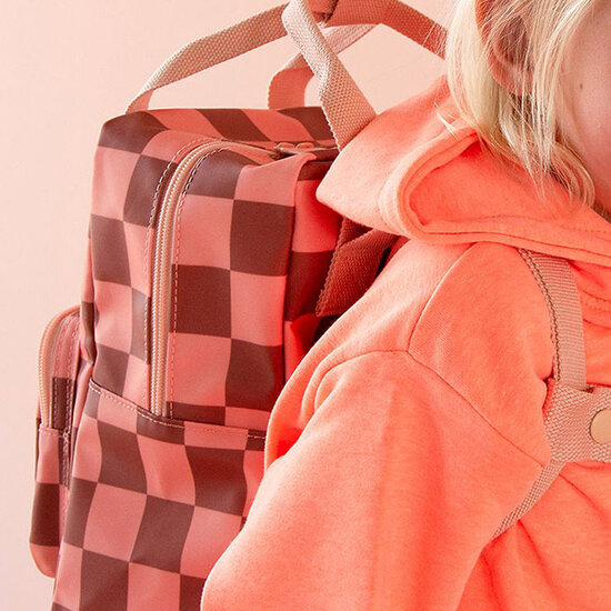 Studio Ditte Studio Ditte rugzak Small Blocks pink-brown