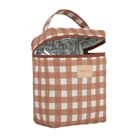 Nobodinoz tipi en accessoires Nobodinoz Hyde Park cooler bag Terracotta Checks