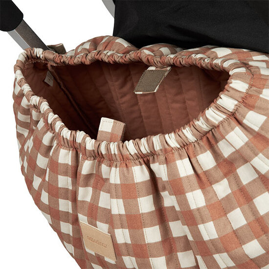 Nobodinoz Nobodinoz kinderwagen tas Terracotta Checks