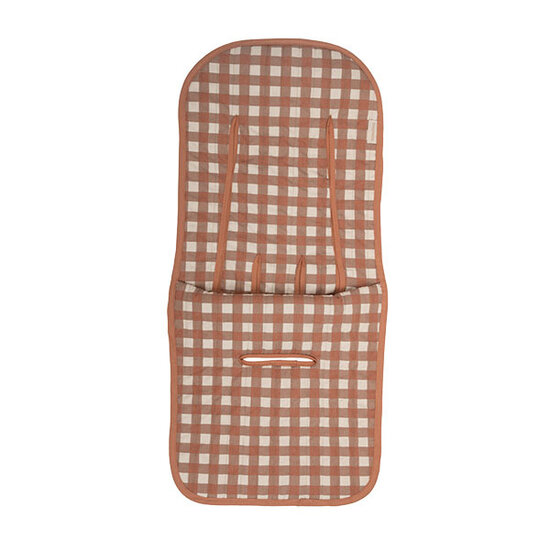 Nobodinoz tipi en accessoires Nobodinoz buggy inlegger Terracotta Checks