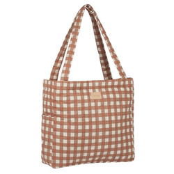 Nobodinoz tote bag Terracotta Checks