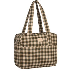 Nobodinoz changing bag Green Checks