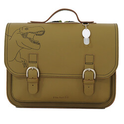 Own Stuff leather school bag Moss Dino