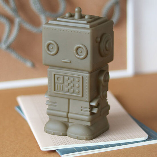 A Little Lovely Company Tirelire robot brun - A Little Lovely Company