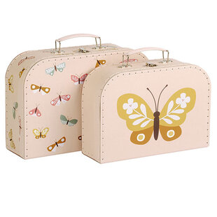A Little Lovely Company suitcase set butterflies