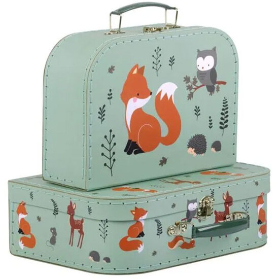 A Little Lovely Company A Little Lovely Company suitcase set forest friends