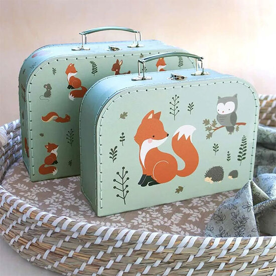 A Little Lovely Company A Little Lovely Company suitcase set forest friends