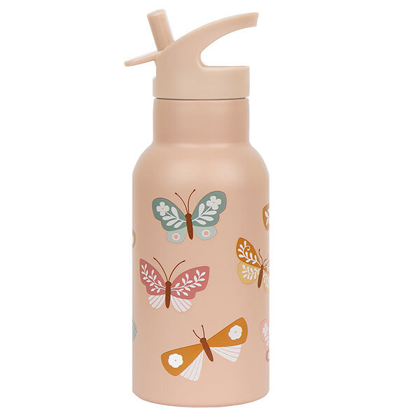 A Little Lovely Company Stainless Steel Drink Bottle Butterflies 350ml