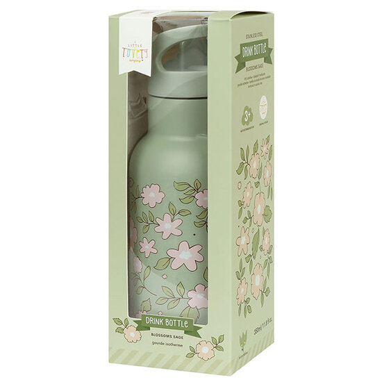 A Little Lovely Company A Little Lovely Company stainless steel drinking bottle Blossoms-sage