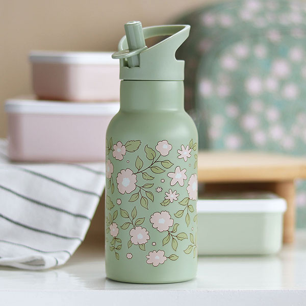 A Little Lovely Company Stainless Steel Drink Bottle Butterflies 350ml