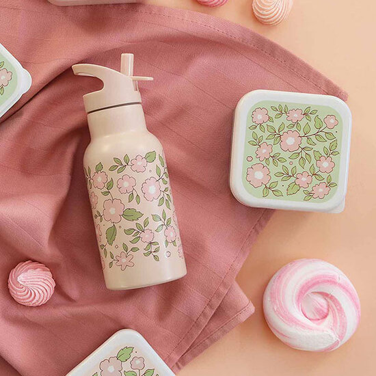 A Little Lovely Company A Little Lovely Company Edelstahl-Trinkflasche Blüten-rosa