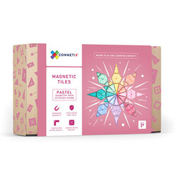 Connetix Tiles 40 Piece Pastel Geometry Pack magnetic blocks