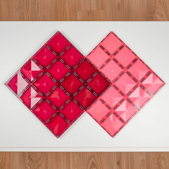 Connetix Tiles Connetix Tiles 2 Piece Base Plate Pink & Berry Pack magnetic blocks