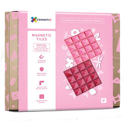Blocs de construction magnétiques Connetix Tiles 2 Piece Base Plate Pink & Berry Pack
