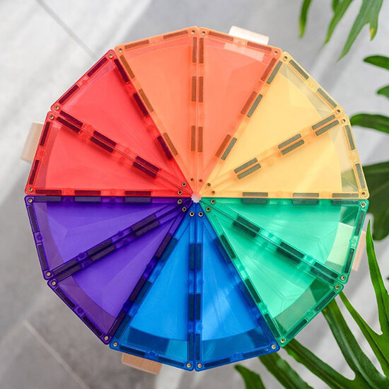 Connetix Tiles Blocs de construction magnétiques Connetix Tiles 30 Piece Geometry Pack