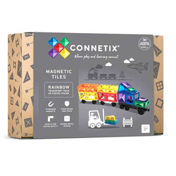 Connetix Tiles 50 Piece Rainbow Transport Pack magneetblokken